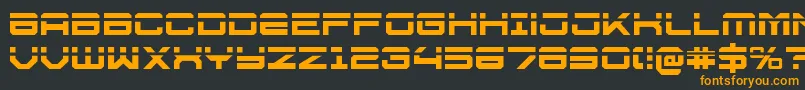 U.S.S.DallasLaser Font – Orange Fonts on Black Background