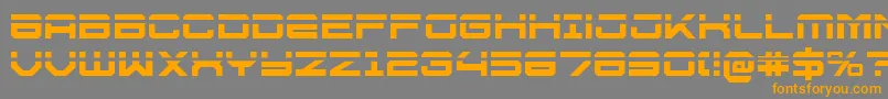 U.S.S.DallasLaser Font – Orange Fonts on Gray Background