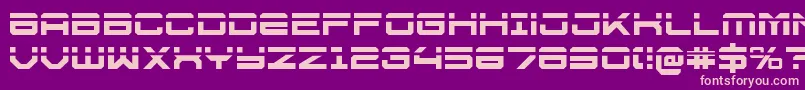 U.S.S.DallasLaser Font – Pink Fonts on Purple Background