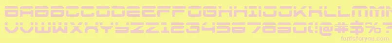 U.S.S.DallasLaser Font – Pink Fonts on Yellow Background
