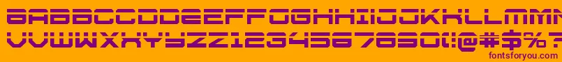 U.S.S.DallasLaser Font – Purple Fonts on Orange Background
