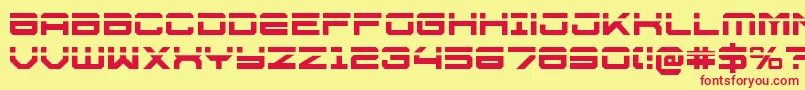 U.S.S.DallasLaser Font – Red Fonts on Yellow Background