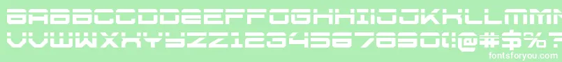 U.S.S.DallasLaser Font – White Fonts on Green Background