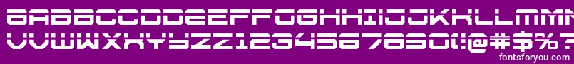 U.S.S.DallasLaser Font – White Fonts on Purple Background