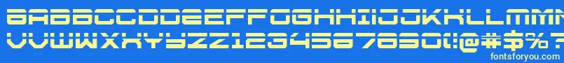 U.S.S.DallasLaser Font – Yellow Fonts on Blue Background