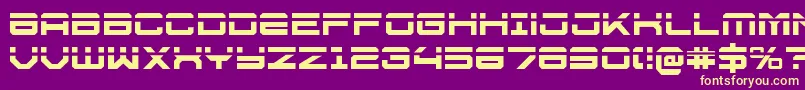 U.S.S.DallasLaser Font – Yellow Fonts on Purple Background