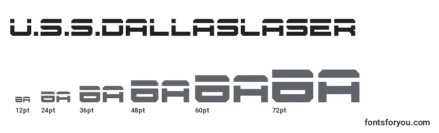 Размеры шрифта U.S.S.DallasLaser