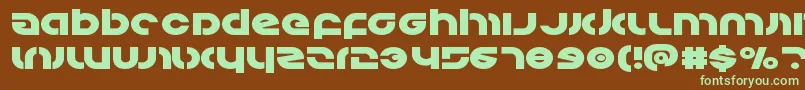 Kovacsexpand-fontti – vihreät fontit ruskealla taustalla