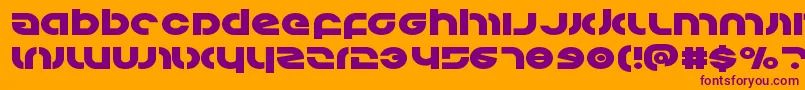 Kovacsexpand-fontti – violetit fontit oranssilla taustalla