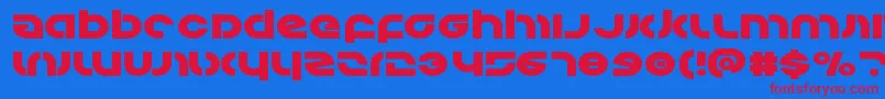 Kovacsexpand-fontti – punaiset fontit sinisellä taustalla