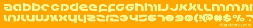 Kovacsexpand Font – Yellow Fonts on Orange Background