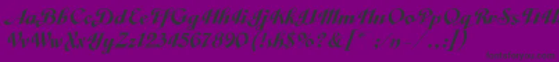 VeronicaScriptTwo-Schriftart – Schwarze Schriften auf violettem Hintergrund