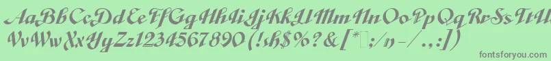 VeronicaScriptTwo Font – Gray Fonts on Green Background