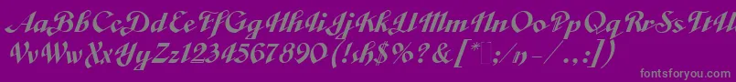 VeronicaScriptTwo Font – Gray Fonts on Purple Background