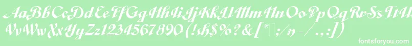VeronicaScriptTwo Font – White Fonts on Green Background