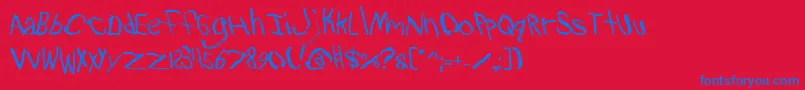 fuente Travb2 – Fuentes Azules Sobre Fondo Rojo