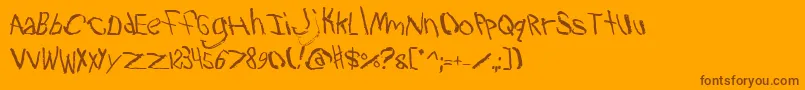 Travb2 Font – Brown Fonts on Orange Background