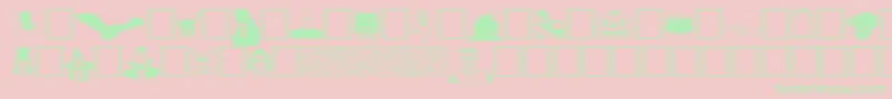 Drb Font – Green Fonts on Pink Background