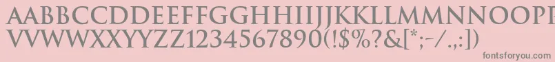 TrajanBold Font – Gray Fonts on Pink Background