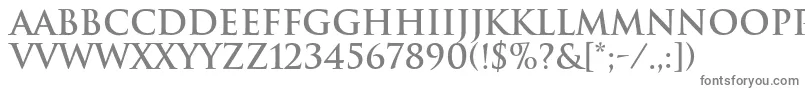 フォントTrajanBold – 白い背景に灰色の文字