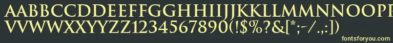 Подробнее о шрифте TrajanBold Шрифт TrajanBold – жёлтые шрифты на чёрном фоне