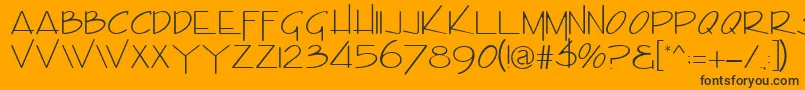 EnviewLightNormal Font – Black Fonts on Orange Background