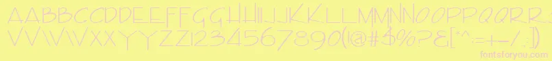 EnviewLightNormal Font – Pink Fonts on Yellow Background