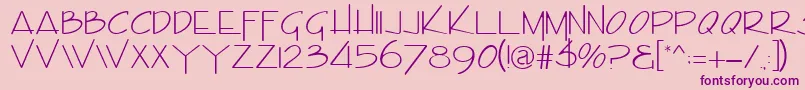 EnviewLightNormal Font – Purple Fonts on Pink Background