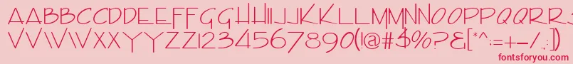 EnviewLightNormal Font – Red Fonts on Pink Background