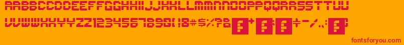 First Font – Red Fonts on Orange Background