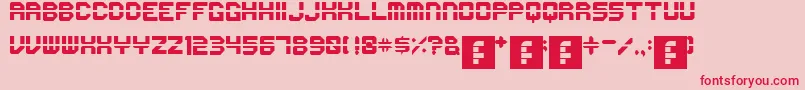 First Font – Red Fonts on Pink Background