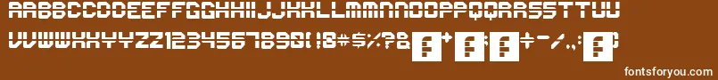 フォントFirst – 茶色の背景に白い文字