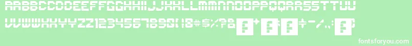 First Font – White Fonts on Green Background