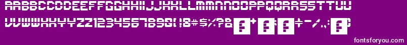 First Font – White Fonts on Purple Background
