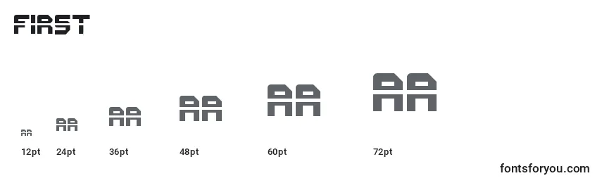 First Font Sizes