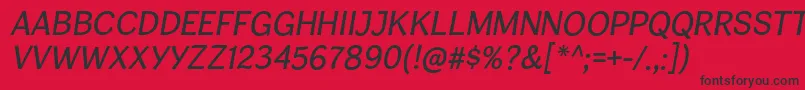 CardiganTitlingIt Font – Black Fonts on Red Background