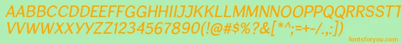 CardiganTitlingIt Font – Orange Fonts on Green Background