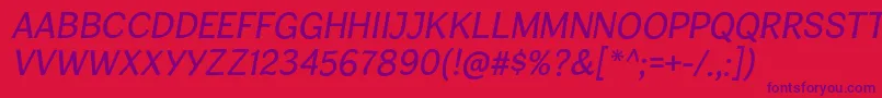 CardiganTitlingIt Font – Purple Fonts on Red Background