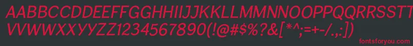 CardiganTitlingIt Font – Red Fonts on Black Background