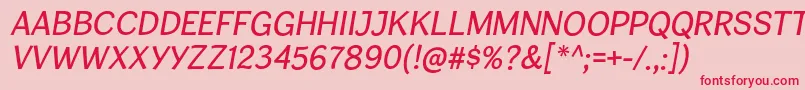 CardiganTitlingIt Font – Red Fonts on Pink Background