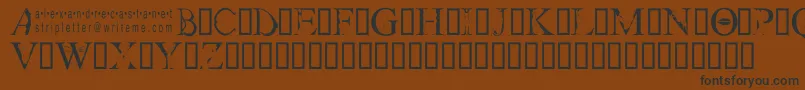 Stripletter1 Font – Black Fonts on Brown Background