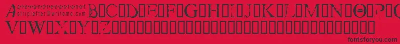 Stripletter1 Font – Black Fonts on Red Background