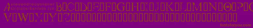 Stripletter1 Font – Brown Fonts on Purple Background