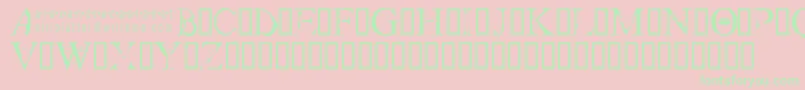 Stripletter1 Font – Green Fonts on Pink Background