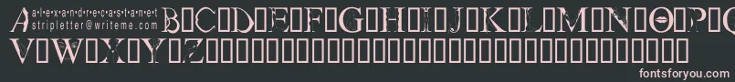 Stripletter1 Font – Pink Fonts on Black Background