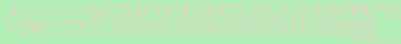 Stripletter1 Font – Pink Fonts on Green Background