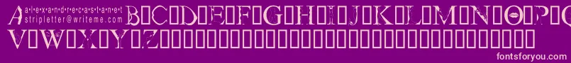 Stripletter1 Font – Pink Fonts on Purple Background