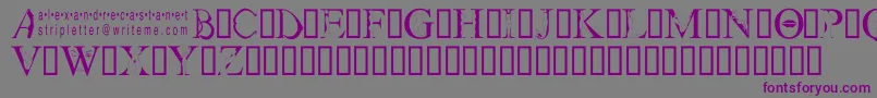 Stripletter1 Font – Purple Fonts on Gray Background