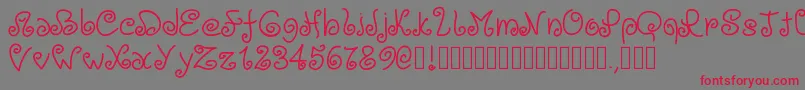 Pwloops Font – Red Fonts on Gray Background