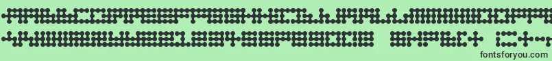 Nodetonowhere-fontti – mustat fontit vihreällä taustalla